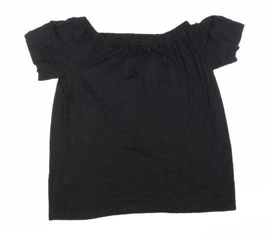 Womens UK Size 14 George Black Basic Blouse