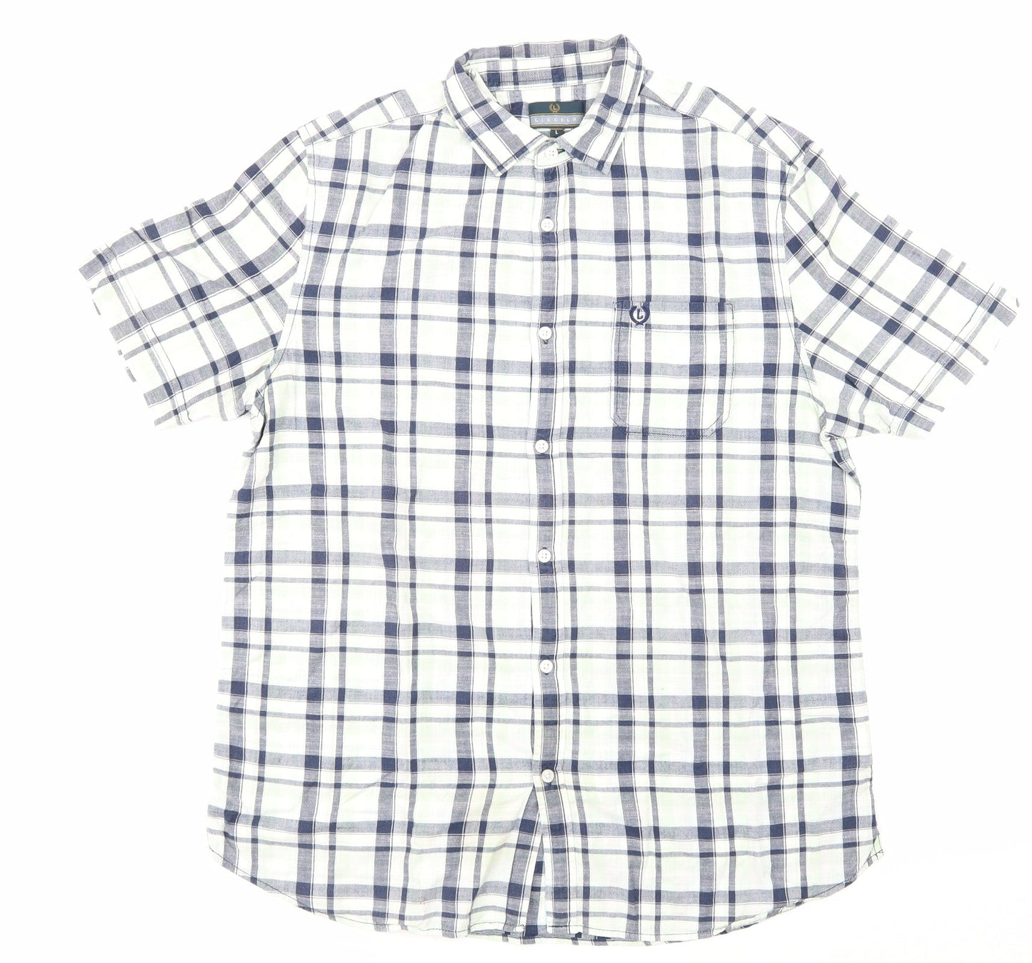 Mens UK Size  Lincoln Multicoloured  Button-Up Short Sleeve Casual Shirt