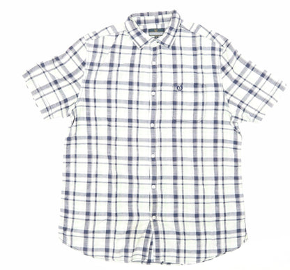 Mens UK Size  Lincoln Multicoloured  Button-Up Short Sleeve Casual Shirt