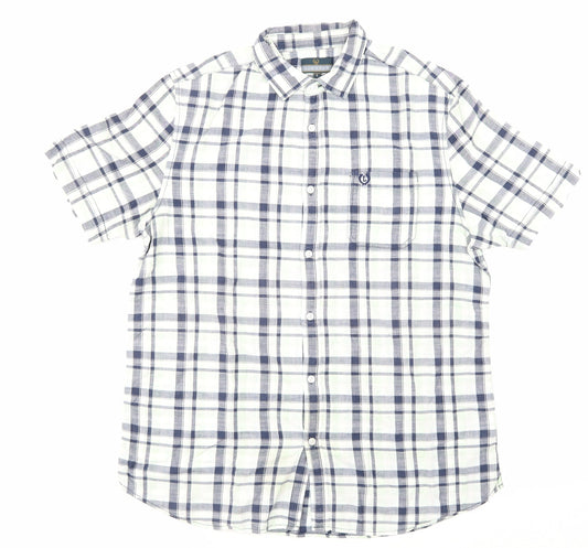Mens UK Size  Lincoln Multicoloured  Button-Up Short Sleeve Casual Shirt