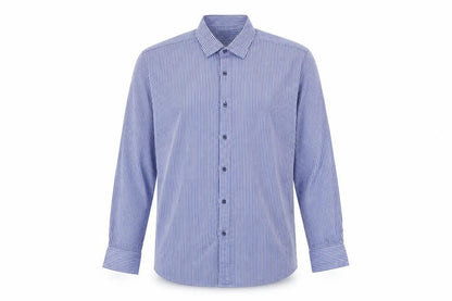 Mens UK Size 16.5 JOHN FRANCOME Blue  Button-Up Long Sleeve Casual Shirt