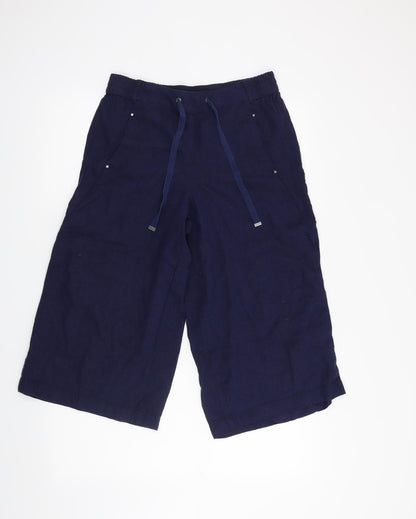 George Womens Blue   Cropped Trousers Size 8 L20 in