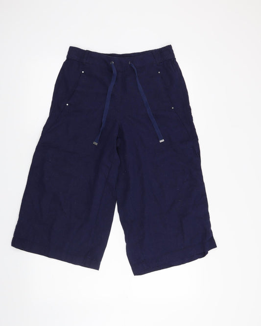 George Womens Blue   Cropped Trousers Size 8 L20 in