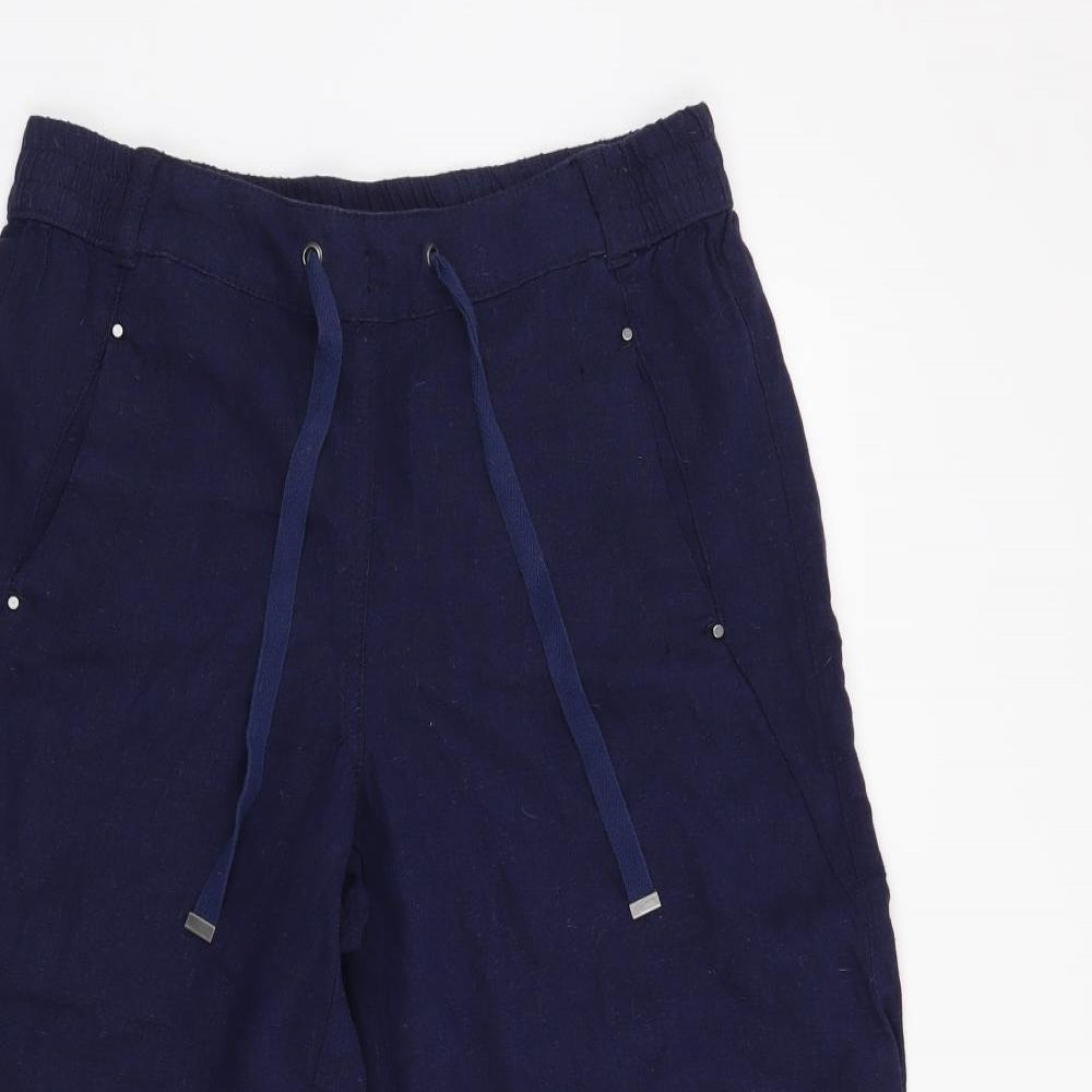 George Womens Blue   Cropped Trousers Size 8 L20 in