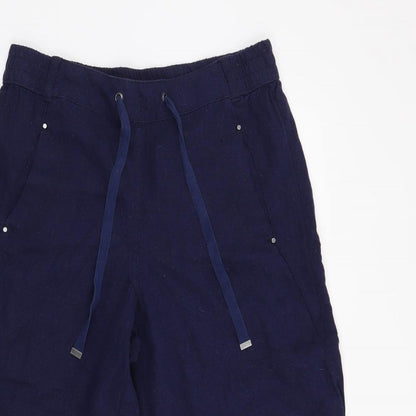 George Womens Blue   Cropped Trousers Size 8 L20 in
