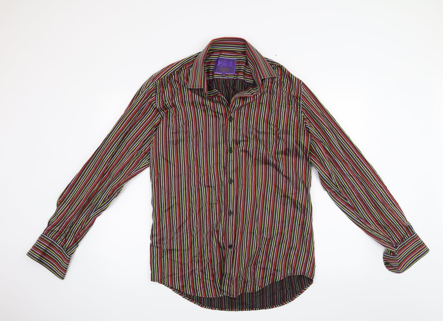 Mens UK Size M curtis mayfair Red  Button-Up Long Sleeve Casual Shirt