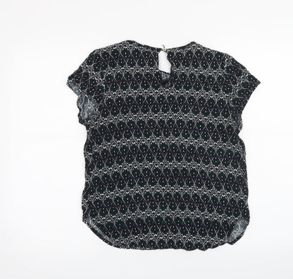Womens UK Size 10 H&M Black Basic T-Shirt