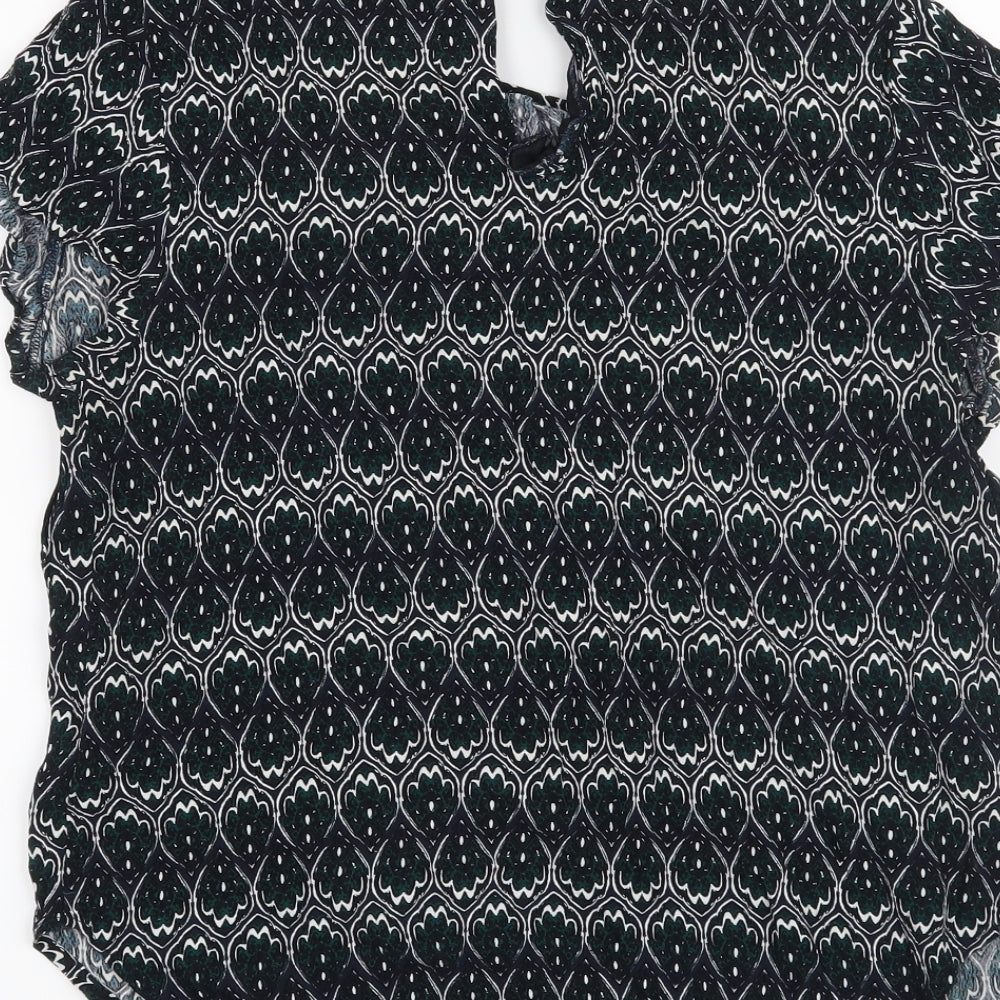 Womens UK Size 10 H&M Black Basic T-Shirt