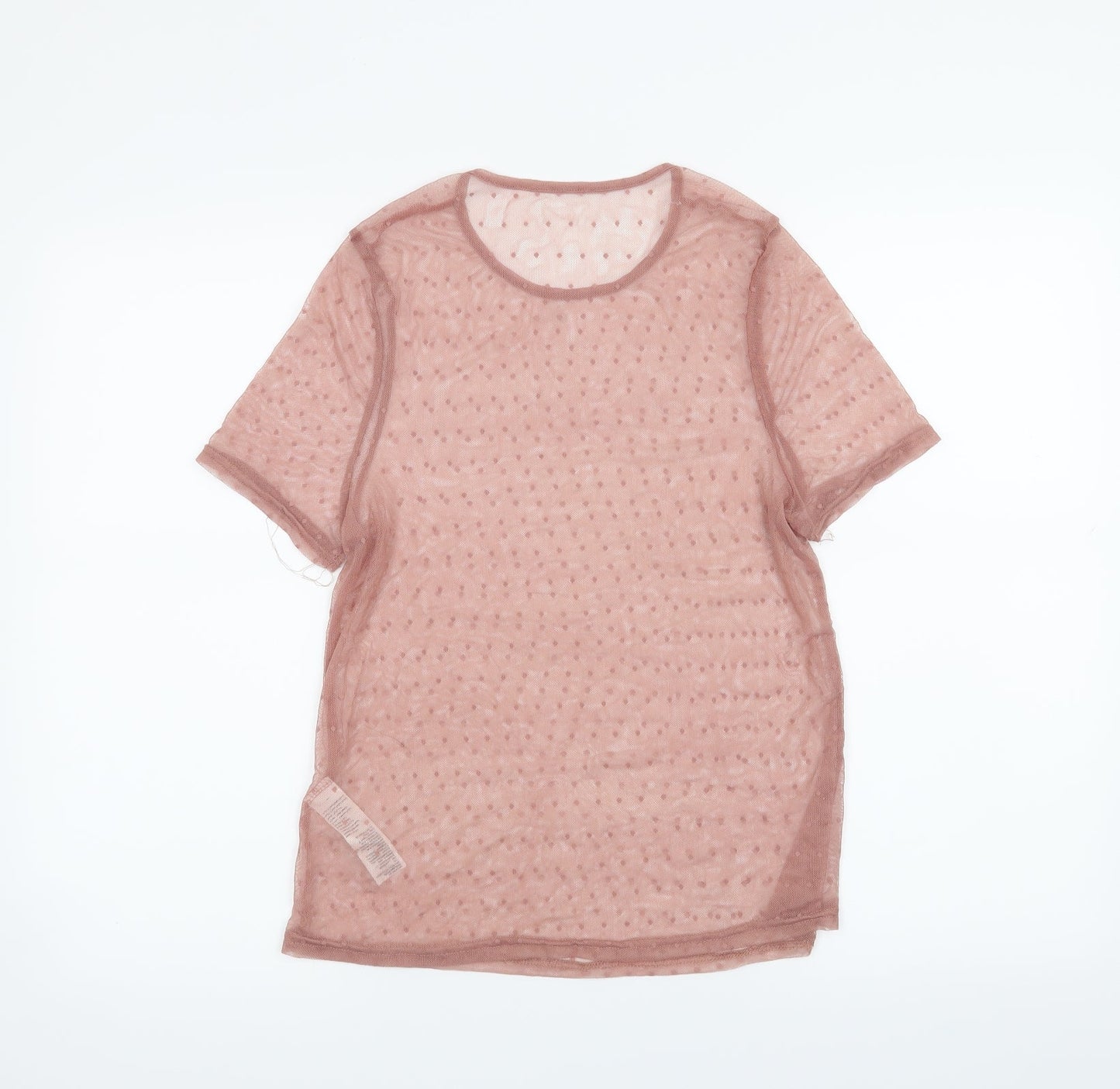Womens UK Size 12 New Look Pink Basic T-Shirt