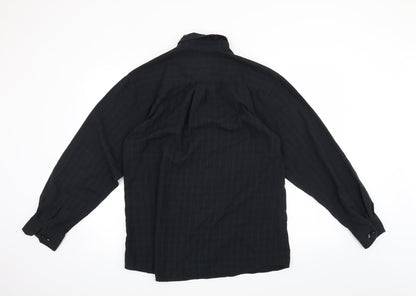 Mens UK Size S Ciro Citterio Black  Button-Up Long Sleeve Casual Shirt