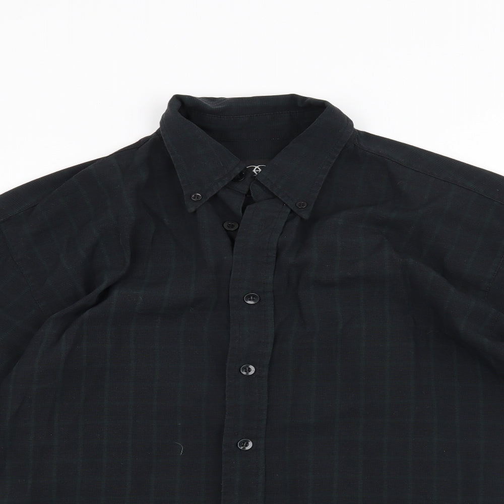 Mens UK Size S Ciro Citterio Black  Button-Up Long Sleeve Casual Shirt