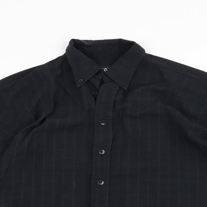 Mens UK Size S Ciro Citterio Black  Button-Up Long Sleeve Casual Shirt