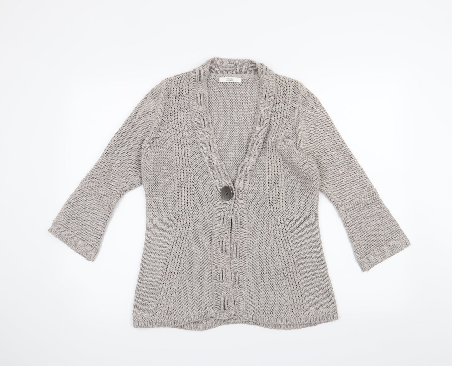 Marks and Spencer Womens Grey   Cardigan Jumper Size 10