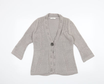 Marks and Spencer Womens Grey   Cardigan Jumper Size 10