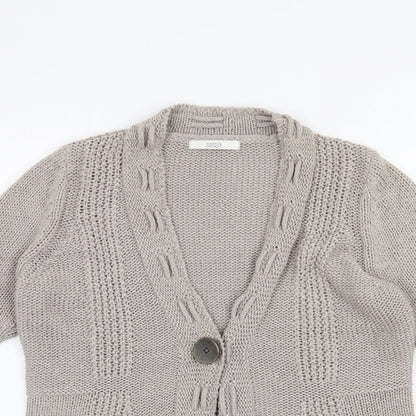 Marks and Spencer Womens Grey   Cardigan Jumper Size 10