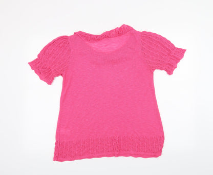 Womens UK Size 10 NEXT Pink Basic T-Shirt