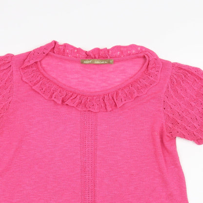 Womens UK Size 10 NEXT Pink Basic T-Shirt