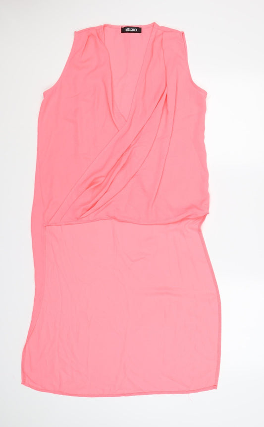 Womens UK Size 8 Missguided Pink Tunic T-Shirt