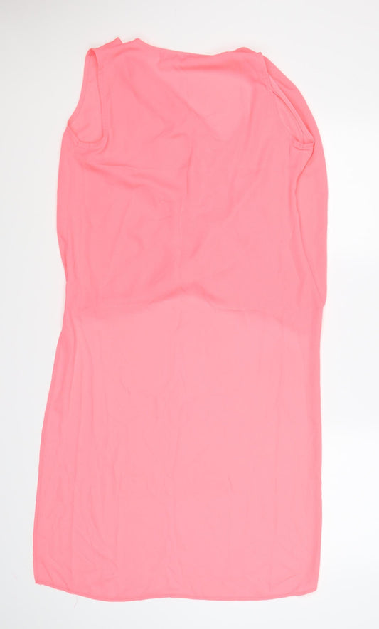 Womens UK Size 8 Missguided Pink Tunic T-Shirt