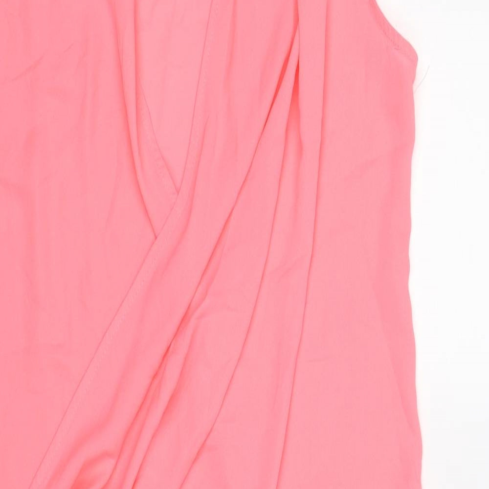 Womens UK Size 8 Missguided Pink Tunic T-Shirt
