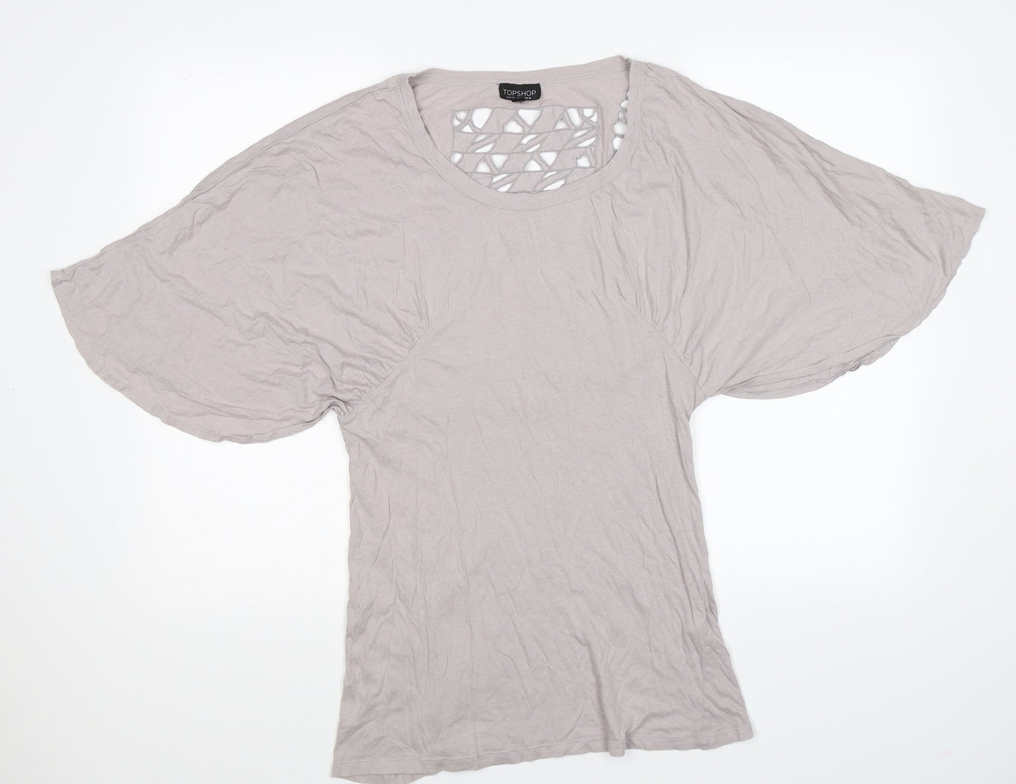 Womens UK Size 10 Topshop Grey Tunic T-Shirt
