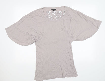 Womens UK Size 10 Topshop Grey Tunic T-Shirt