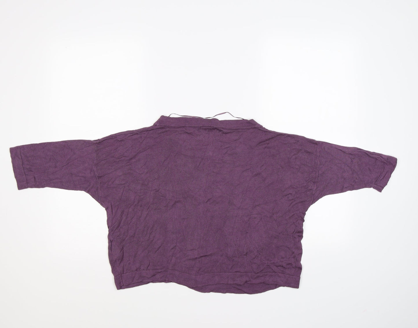 H&M Womens Purple  Knit Pullover Jumper Size S  - cropped