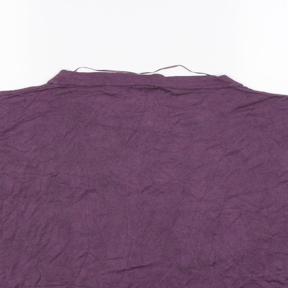 H&M Womens Purple  Knit Pullover Jumper Size S  - cropped