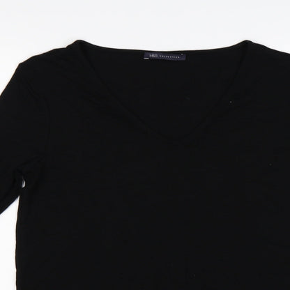 Marks and Spencer Womens Black   Shirt Dress  Size 8  - lace sleeves