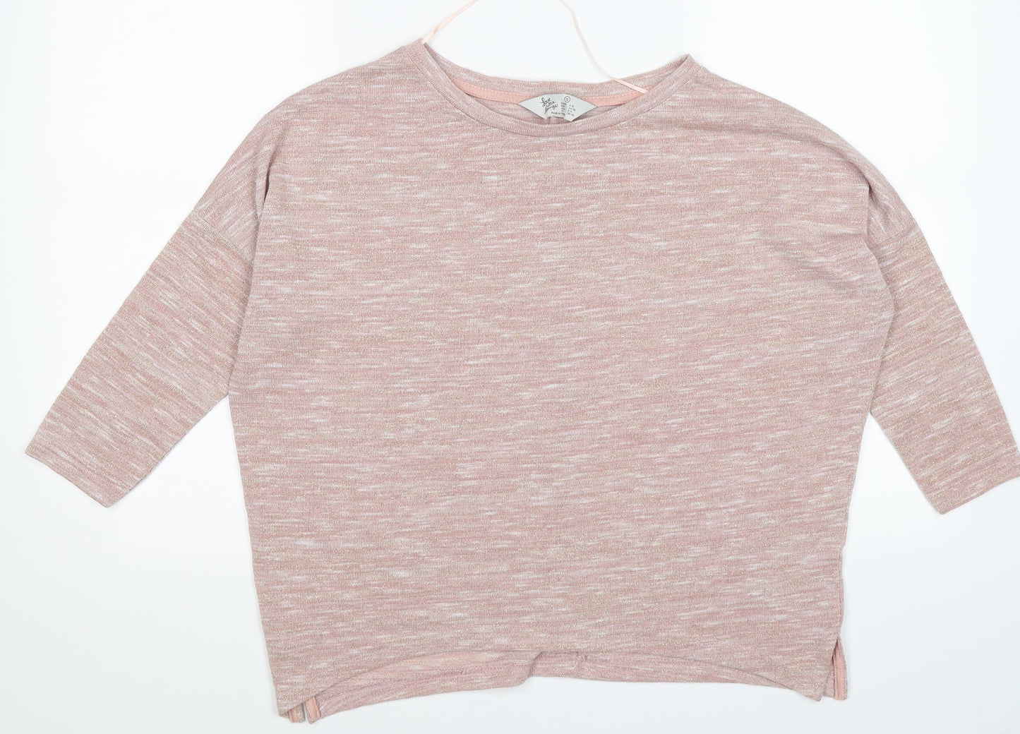 love to lounge Womens Pink Solid Knit Top Pyjama Top Size XS  - ROSE GOLD