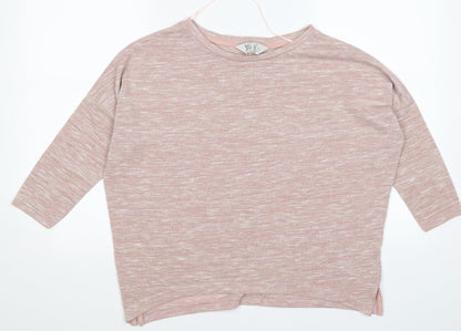 love to lounge Womens Pink Solid Knit Top Pyjama Top Size XS  - ROSE GOLD
