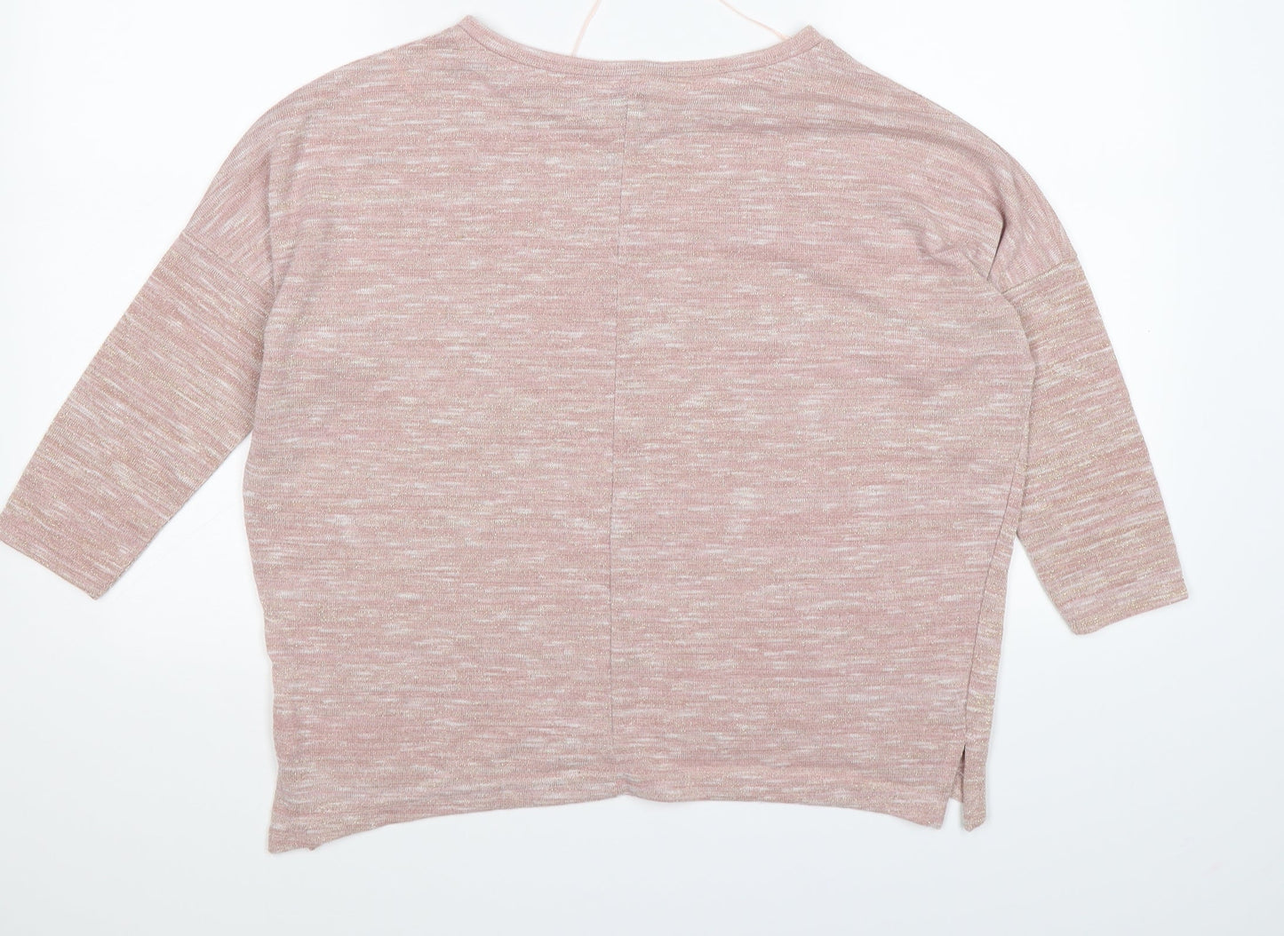 love to lounge Womens Pink Solid Knit Top Pyjama Top Size XS  - ROSE GOLD