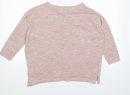 love to lounge Womens Pink Solid Knit Top Pyjama Top Size XS  - ROSE GOLD