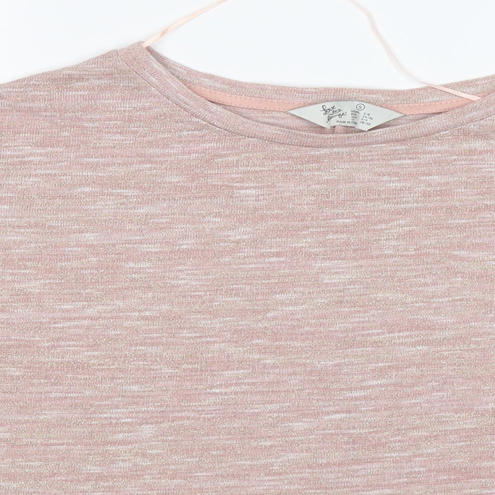 love to lounge Womens Pink Solid Knit Top Pyjama Top Size XS  - ROSE GOLD