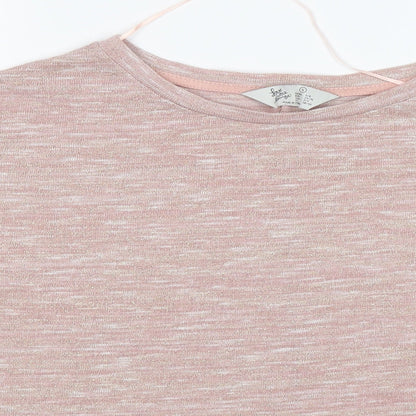 love to lounge Womens Pink Solid Knit Top Pyjama Top Size XS  - ROSE GOLD