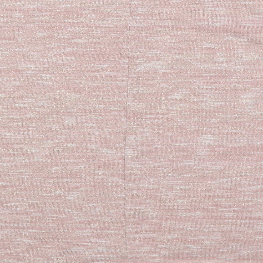love to lounge Womens Pink Solid Knit Top Pyjama Top Size XS  - ROSE GOLD