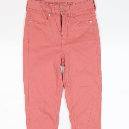 Oasis Womens Pink  Denim Skinny Jeans Size 8 L28 in - STILLETTO