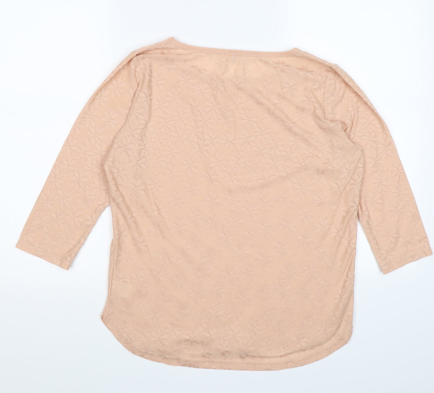 River Island Womens Pink Floral Knit Pullover Jumper Size 12