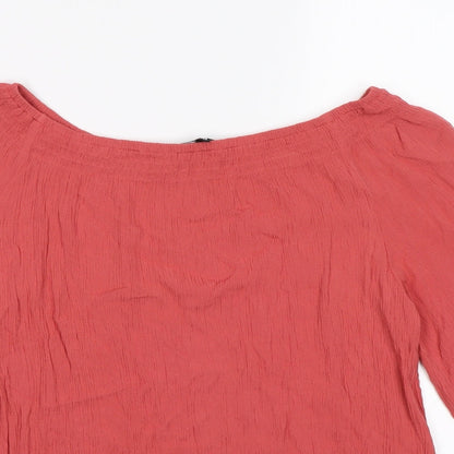 Womens UK Size 12 New Look Pink Tunic T-Shirt