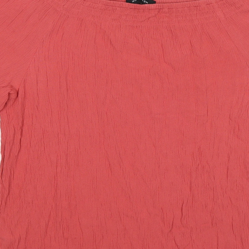 Womens UK Size 12 New Look Pink Tunic T-Shirt