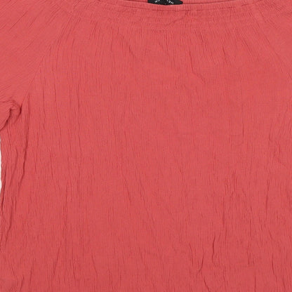 Womens UK Size 12 New Look Pink Tunic T-Shirt