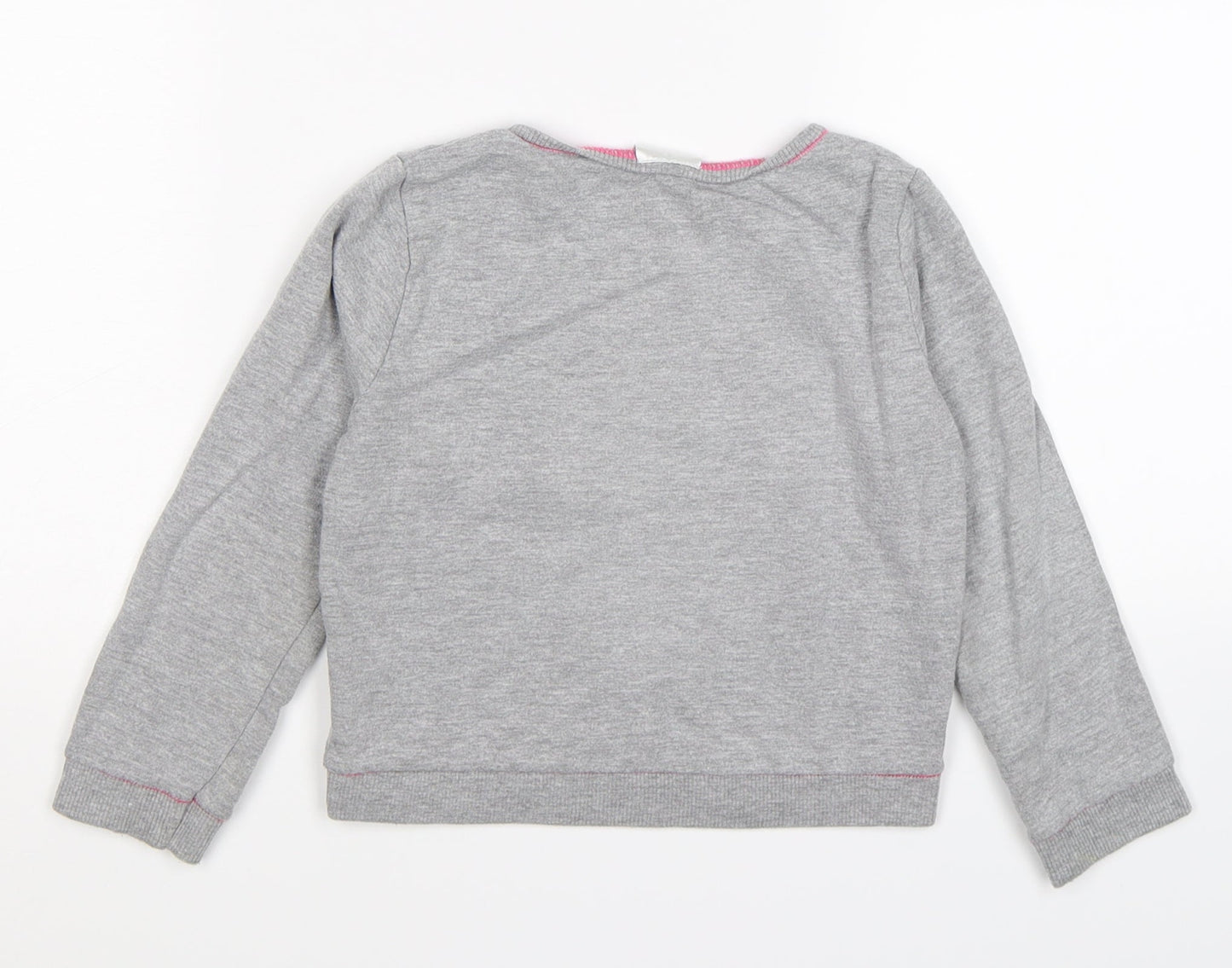 evie Girls Grey  Jersey Pullover Sweatshirt Size 5 Years  - Wake Up Awesome