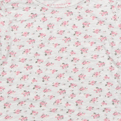 Primark Girls Grey Floral  Jersey Casual Size 4-5 Years