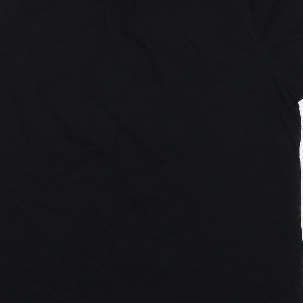 Womens UK Size 12 Papaya Black Basic T-Shirt