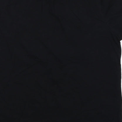 Womens UK Size 12 Papaya Black Basic T-Shirt