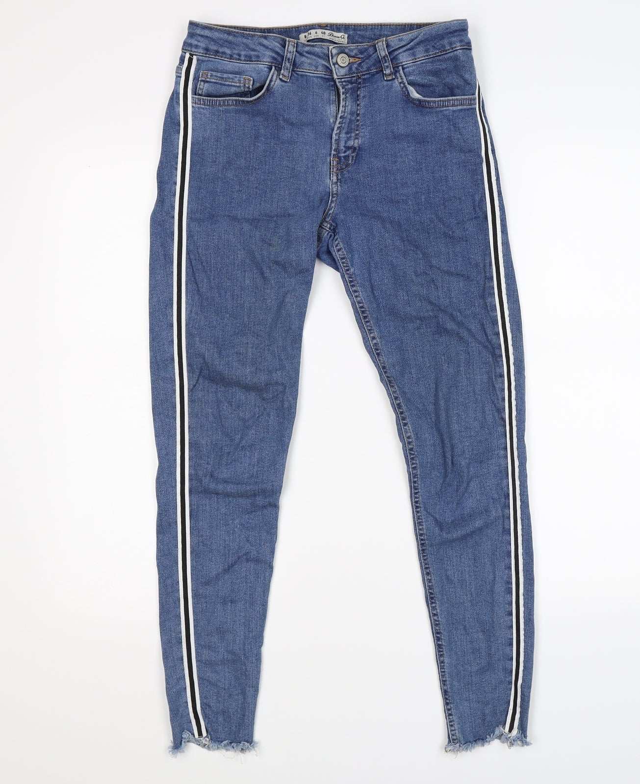 denim co Womens Blue  Denim Skinny Jeans Size 8 L26 in - taped seams