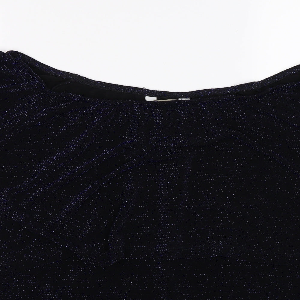 Womens UK Size 16 Anthology Blue Basic T-Shirt
