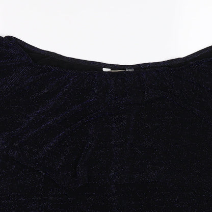 Womens UK Size 16 Anthology Blue Basic T-Shirt