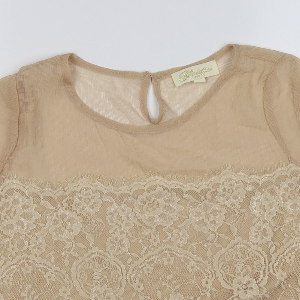 Womens UK Size S Goldie Gold Tunic T-Shirt