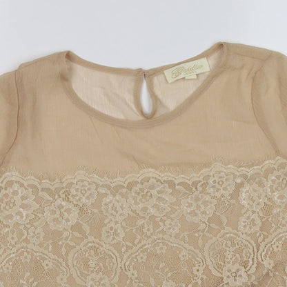 Womens UK Size S Goldie Gold Tunic T-Shirt
